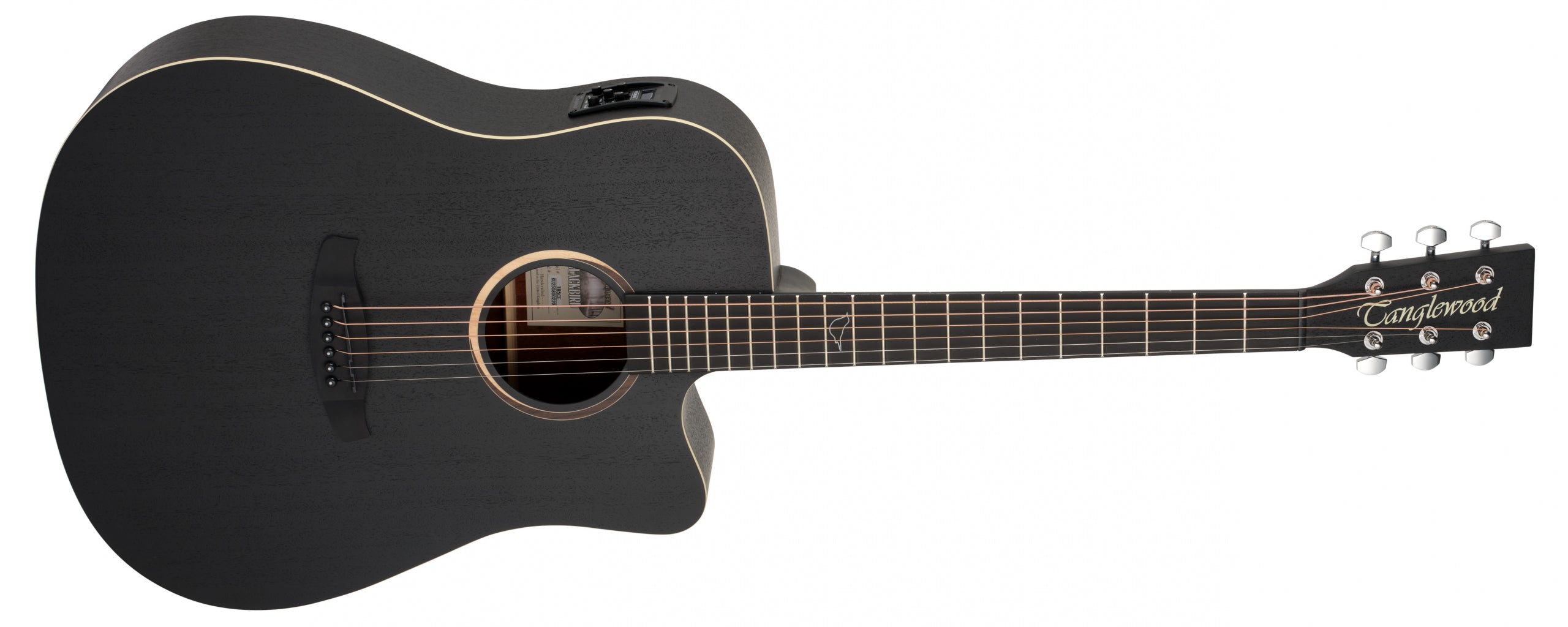 Black Satin Electro Acoustic Guitar - Large & Loud