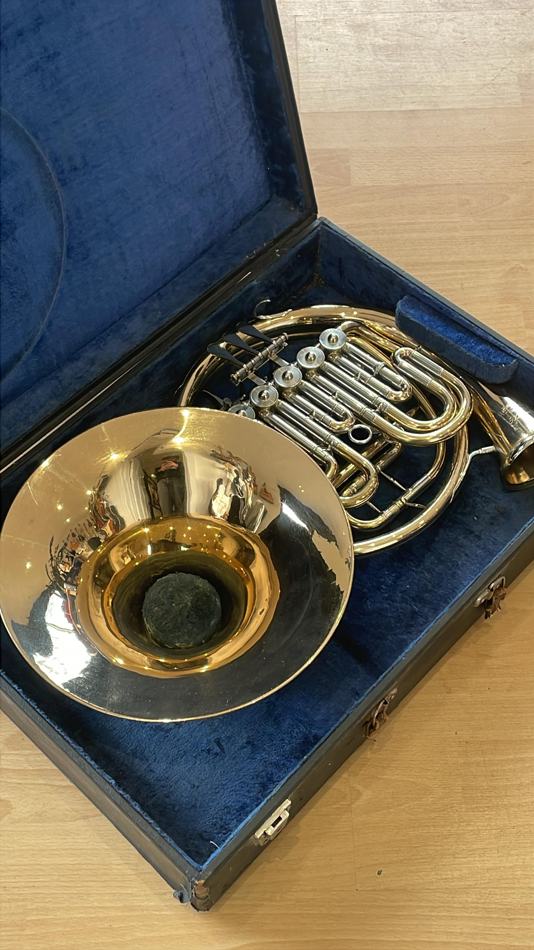 Vintage German Double French Horn – F/Bb – 5 Valve – Orchestral Instrument - GREAT CONDITION