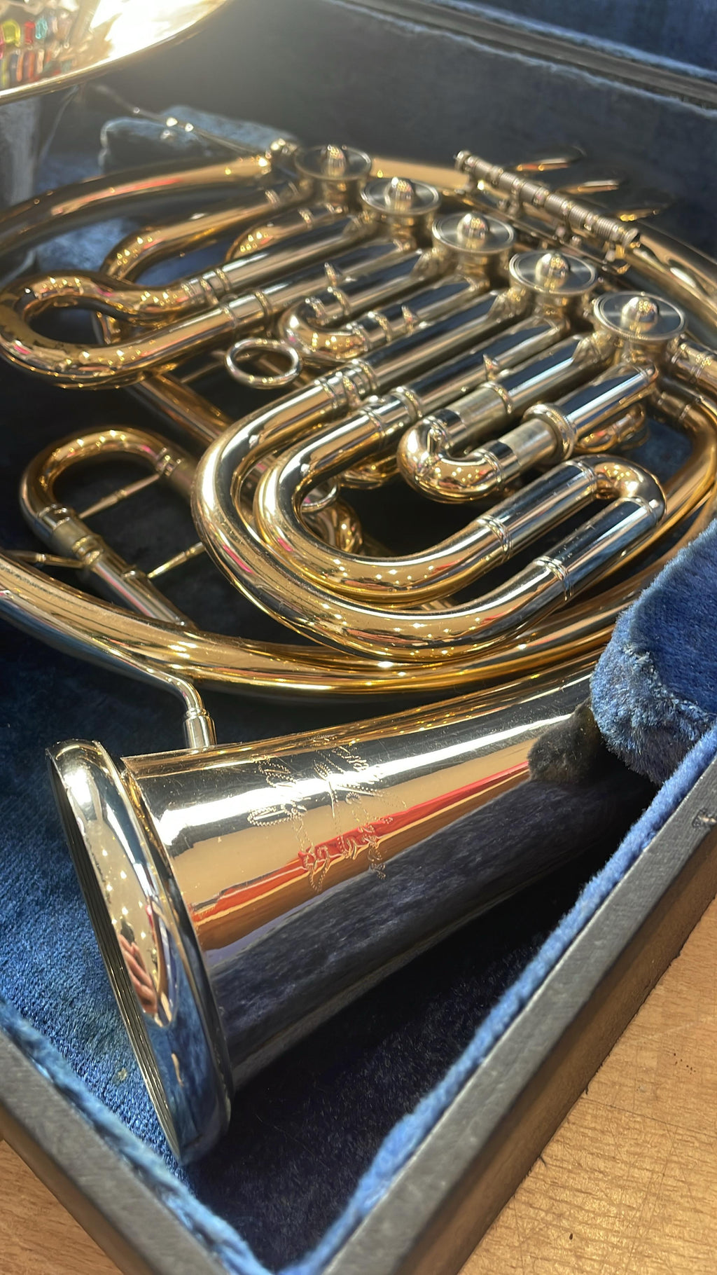 Vintage German Double French Horn – F/Bb – 5 Valve – Orchestral Instrument - GREAT CONDITION