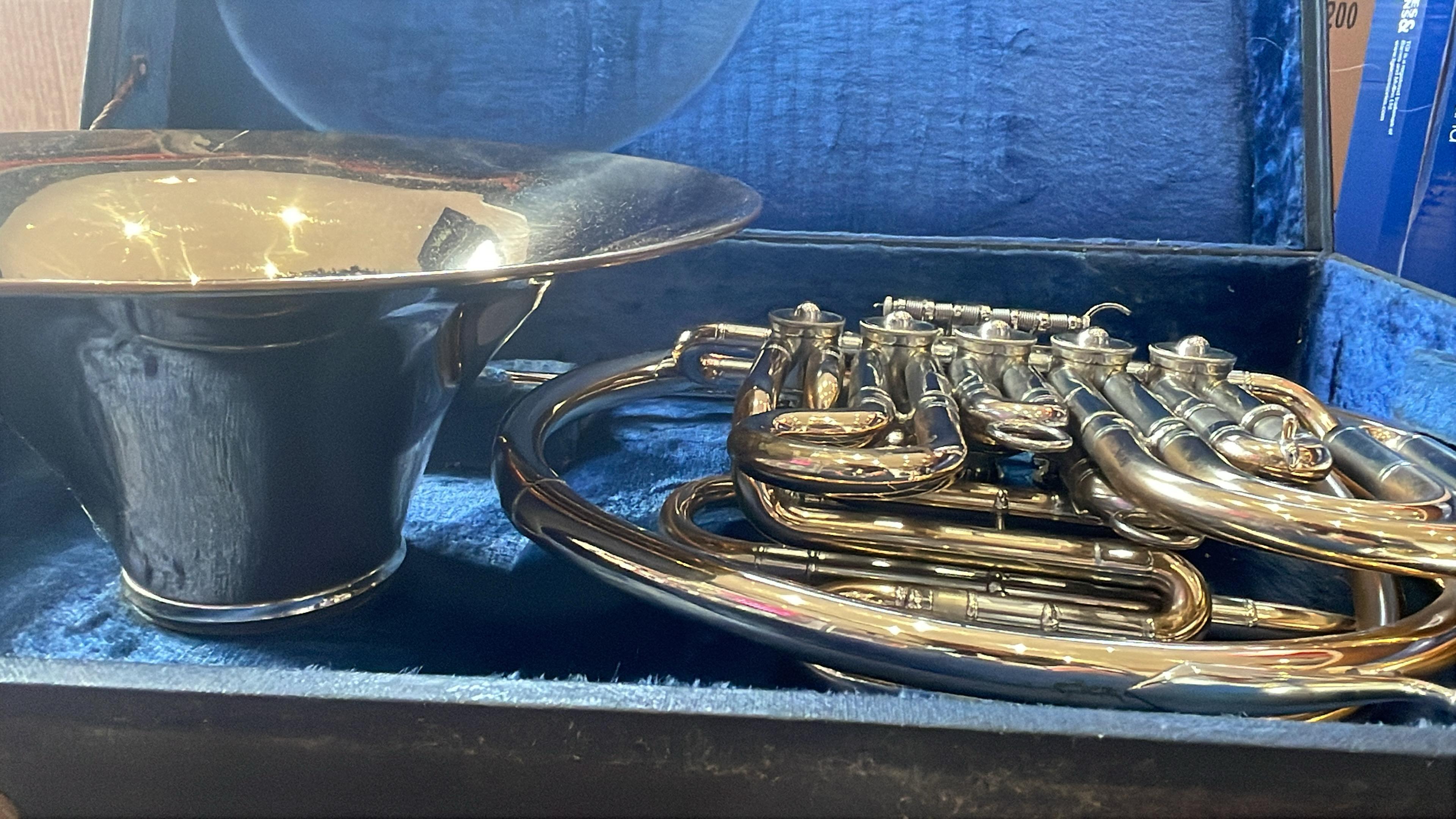 Vintage German Double French Horn – F/Bb – 5 Valve – Orchestral Instrument - GREAT CONDITION