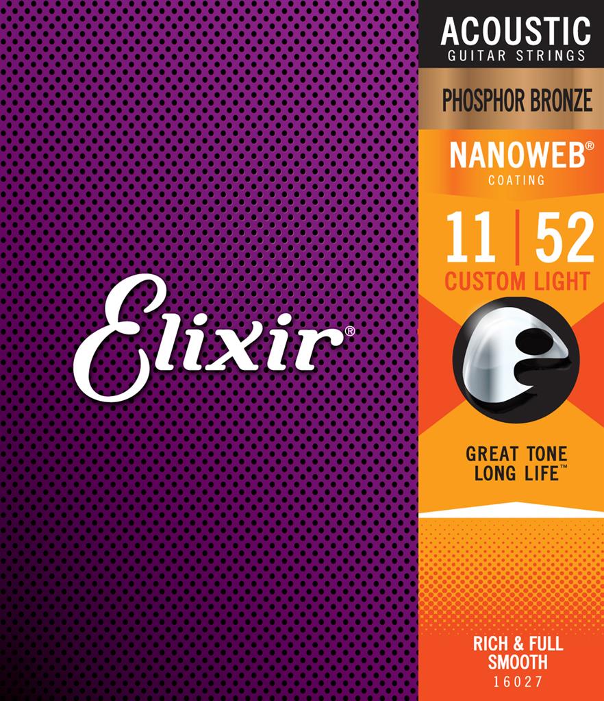 Elixir Acoustic E16027 NANO PB ACOUST 011-052 C/LIGHT SET