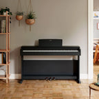 Beautiful sounding, furniture style piano from Yamaha. Choose from 3 colour options to match any room
