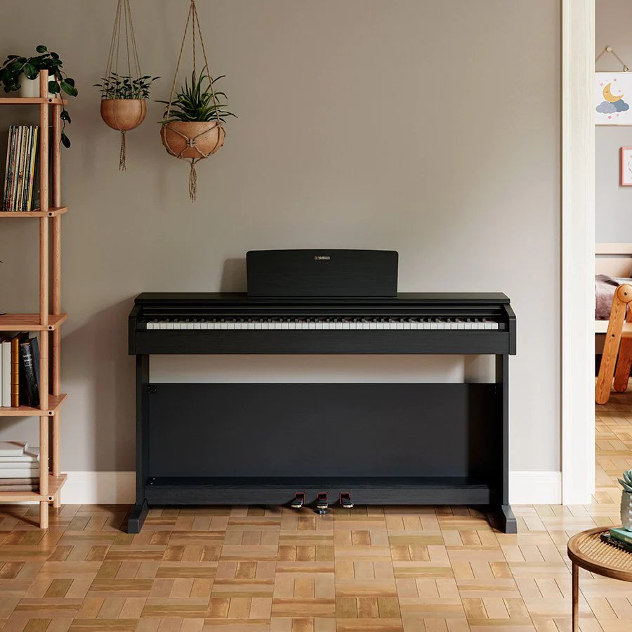 Beautiful sounding, furniture style piano from Yamaha. Choose from 3 colour options to match any room