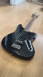 Squier Jaguar Bass- With Active Pickups- All Black- Great Condition