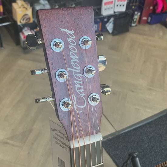 Is this the UKs best acoustic guitar under £150? Our tutors try it out … (spot the drum teacher!) #tanglewood #musicshop #musicschool