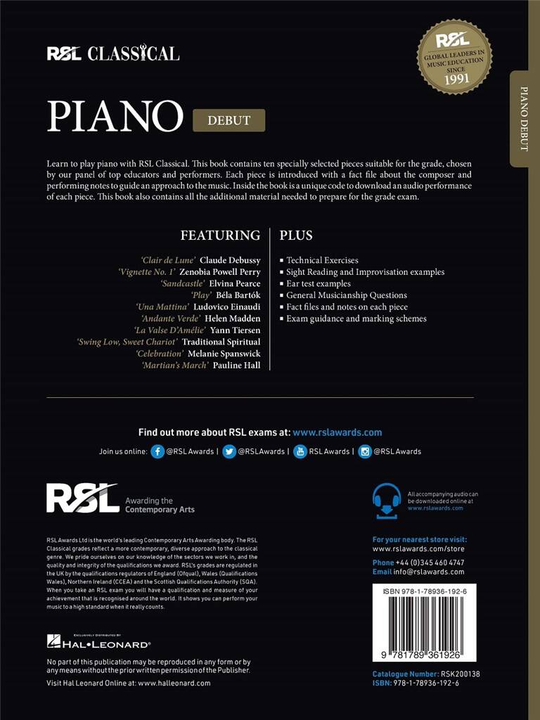RSL Classical Piano – Debut