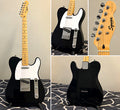 Squier Telecaster Electric Guitar Black RH Solid Body 6-String Maple 21 Frets