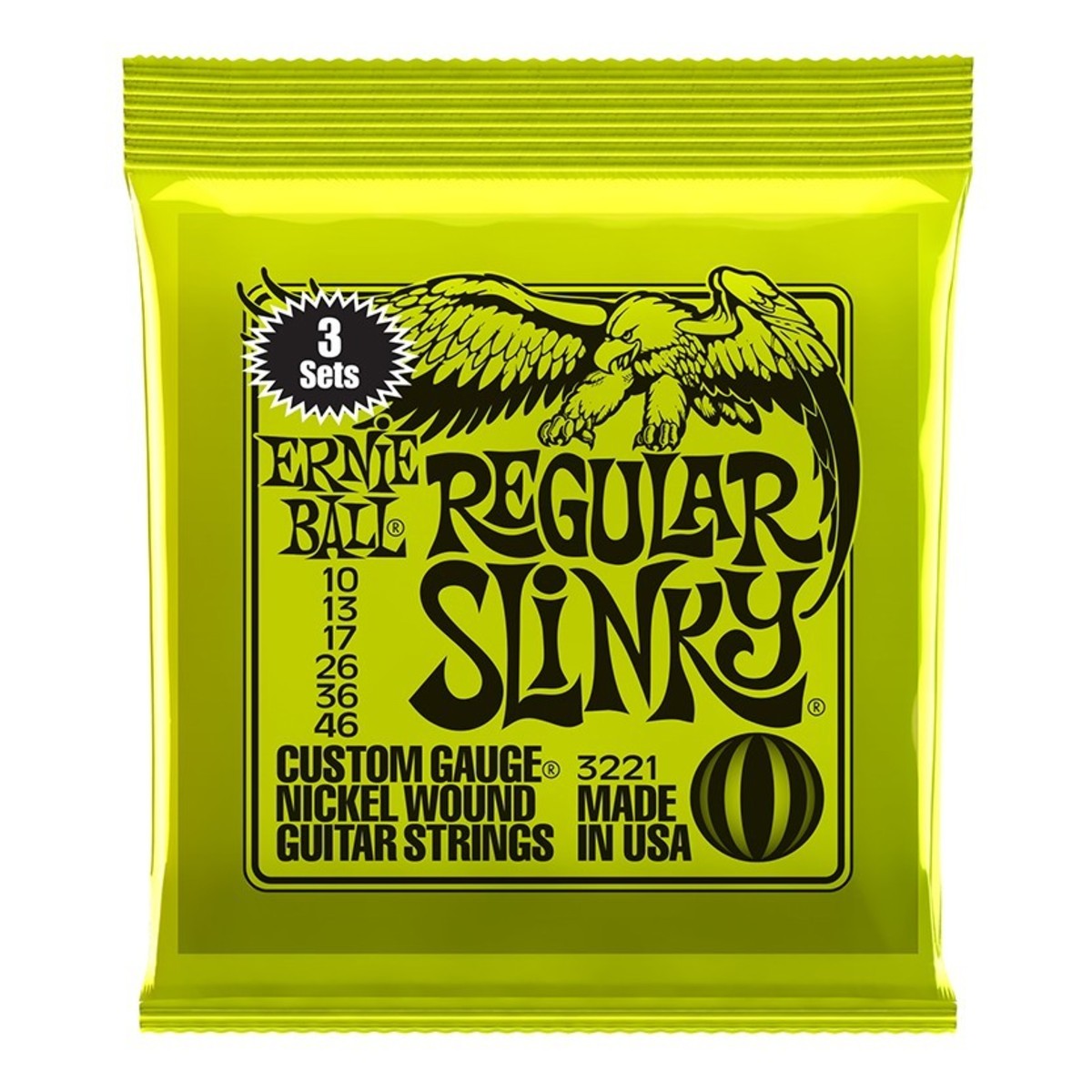 Ernie Ball  REGULAR SLINKY 10-46 (3 SET PACK)