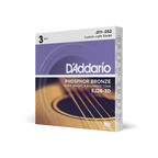 11-52 Custom Light, Phosphor Bronze Acoustic Guitar Strings 3-Pack