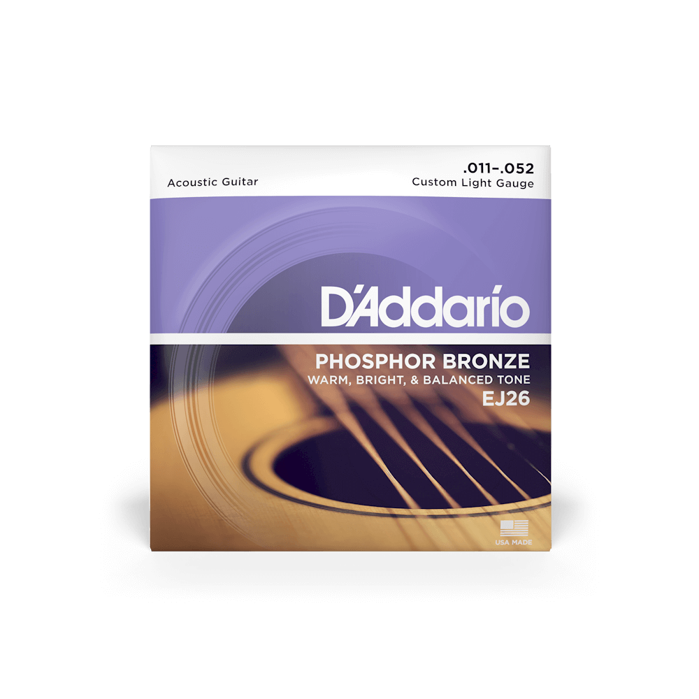 11-52 Custom Light, Phosphor Bronze Acoustic Guitar Strings