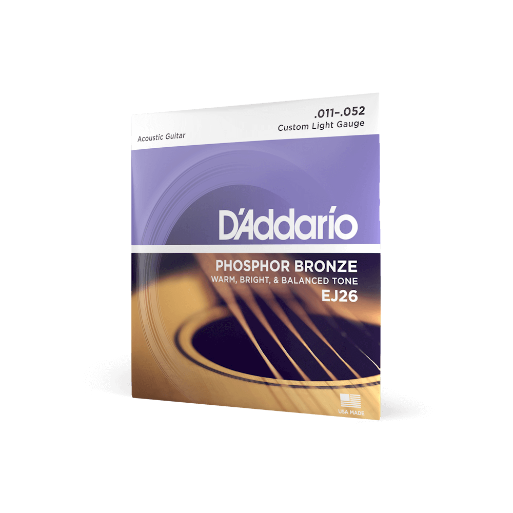 11-52 Custom Light, Phosphor Bronze Acoustic Guitar Strings