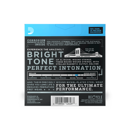 10-46 Regular Light, XL Nickel Electric Guitar Strings 3-Pack