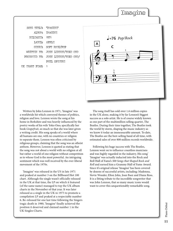 Piano - Debut Syllabus Book - RockSchool