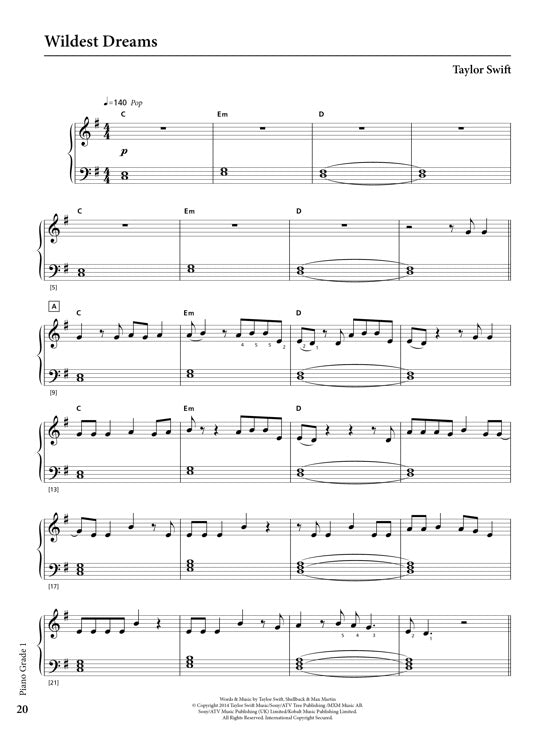 Piano - Grade 1 Syllabus Book - RockSchool