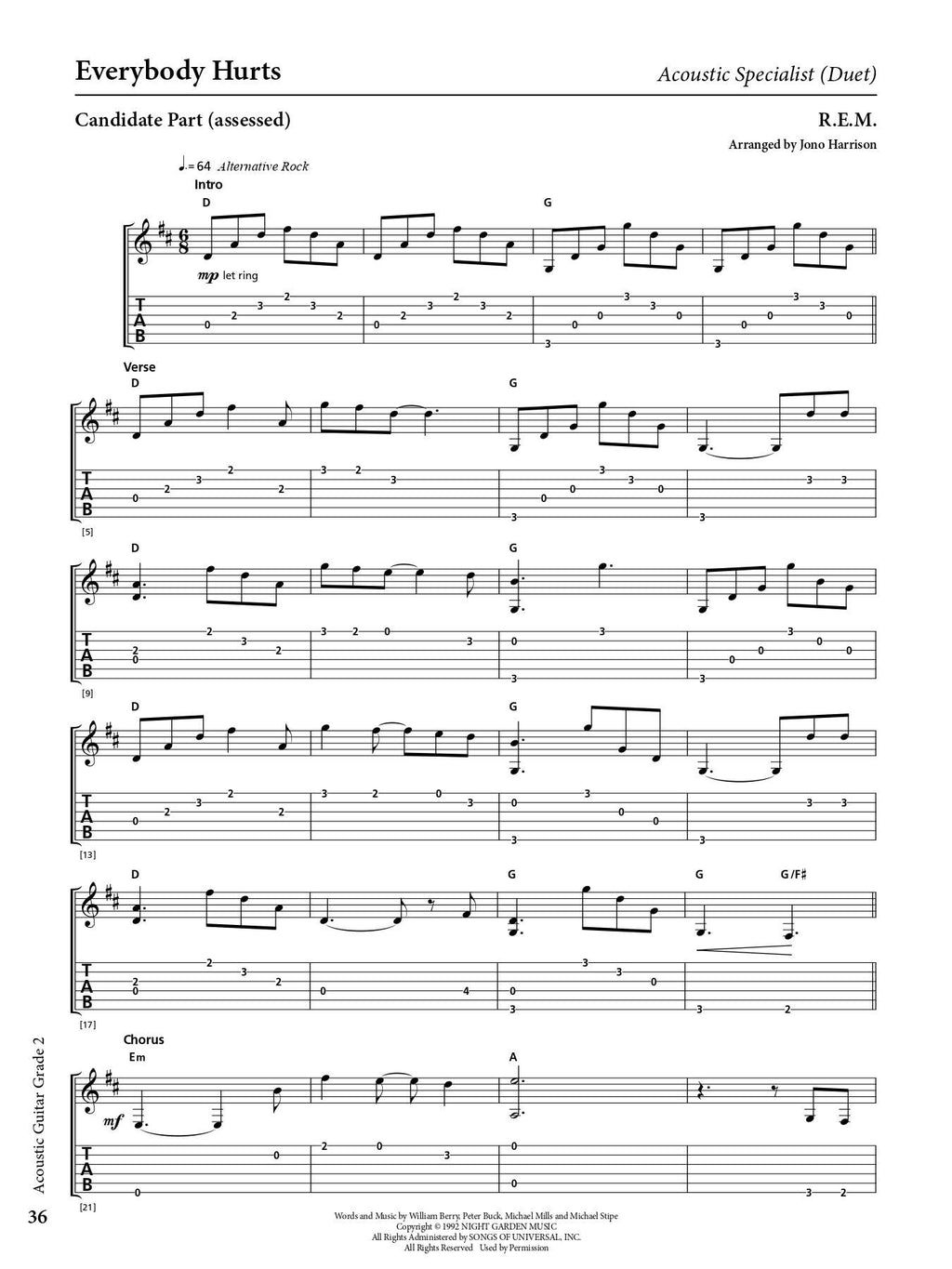 Acoustic Guitar - Grade 2 Syllabus Book - Rockschool
