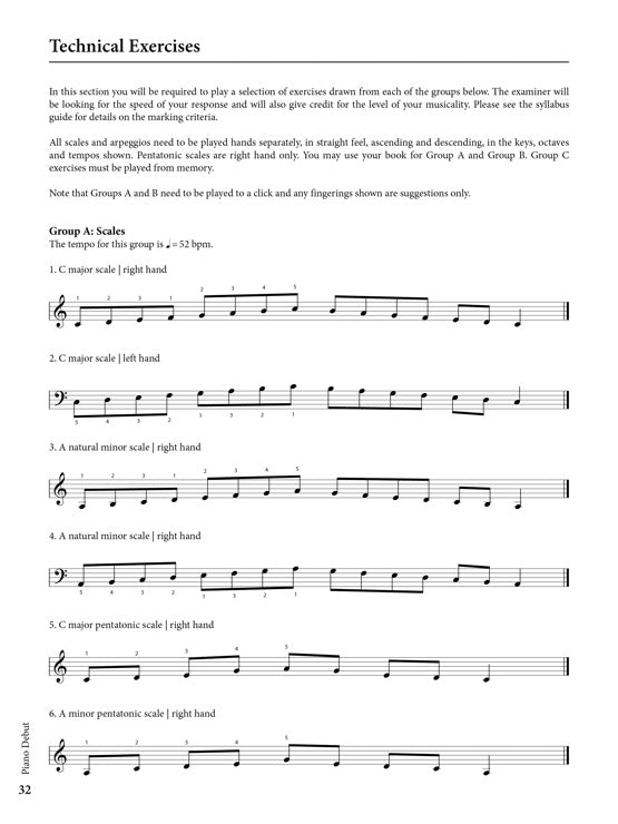 Piano - Debut Syllabus Book - RockSchool