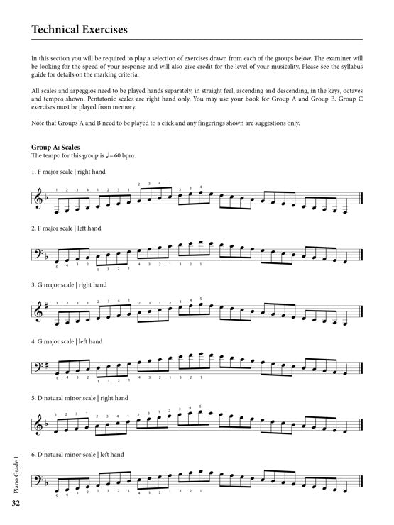 Piano - Grade 1 Syllabus Book - RockSchool