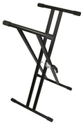 TGI KEYBOARD STAND. DOUBLE BRACED. BLACK
