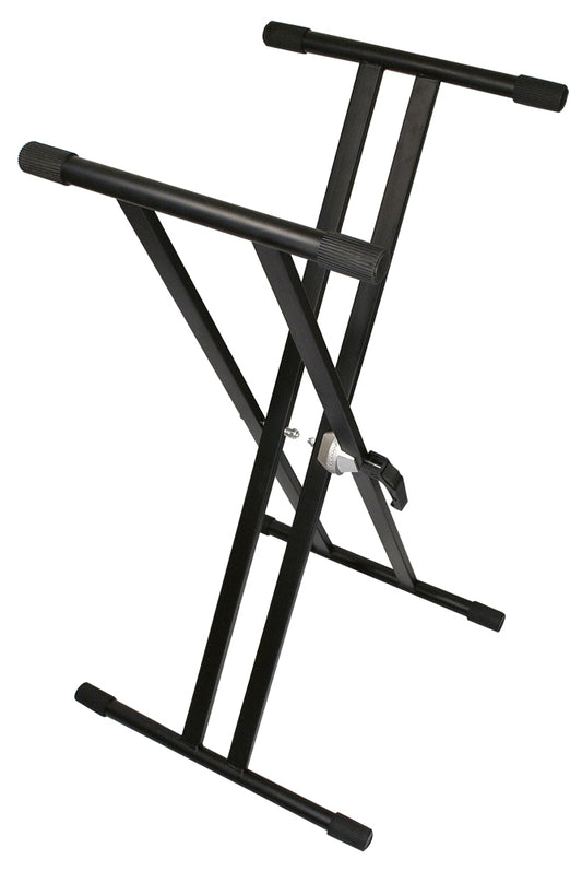 TGI KEYBOARD STAND. DOUBLE BRACED. BLACK