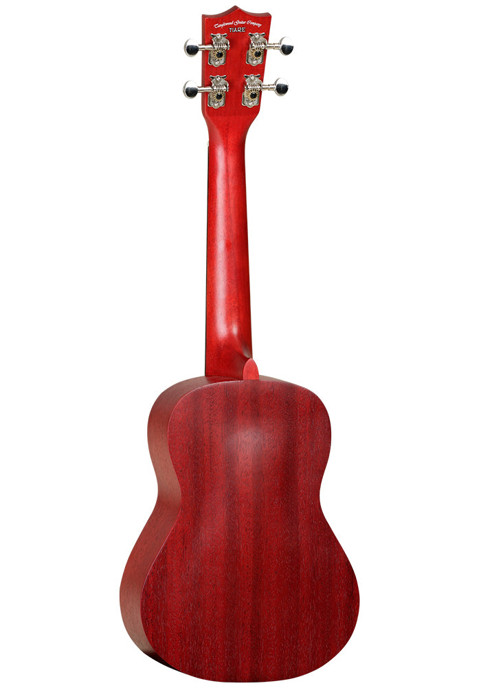 CONCERT UKULELE ALL MAHOGANY BURGUNDY RED SATIN - TIARE